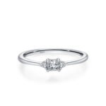 Square timeless ring in 925 sterling silver minimal design